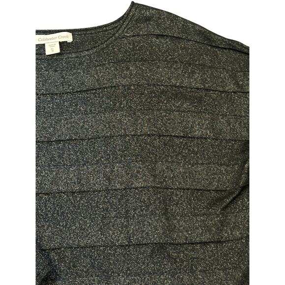 Coldwater Creek Black Silk Blend Glitter Knit Sweater – XL (12) - Picture 5 of 7